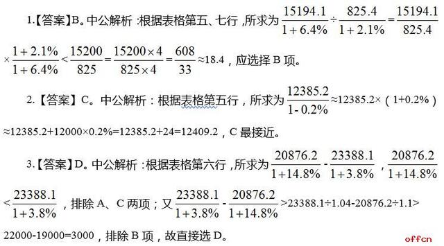 湖南株洲省考行测每日一练：资料分析练习题