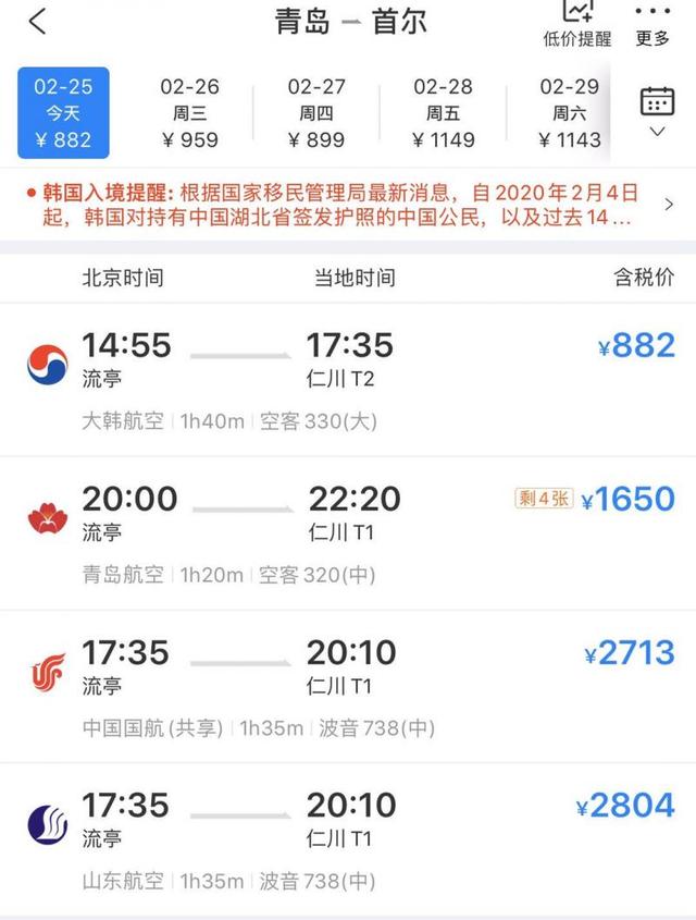 首尔飞青岛航班爆满？青岛：严防境外人员输入