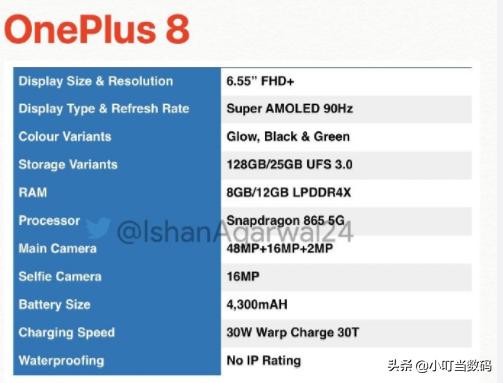 一加8系列配置曝光，要干翻OPPO的节奏，充电或成唯一短板
