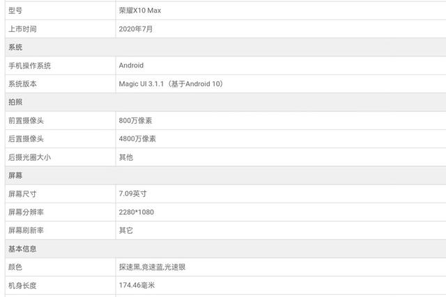 荣耀X10 Max来了：7月2日上市，唯一5G大屏手机，7英寸娱乐神器