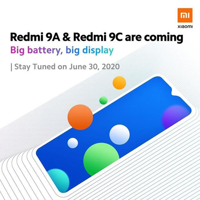 Redmi 9A/9C官宣：6月30日发布 搭载MIUI 12操作系统