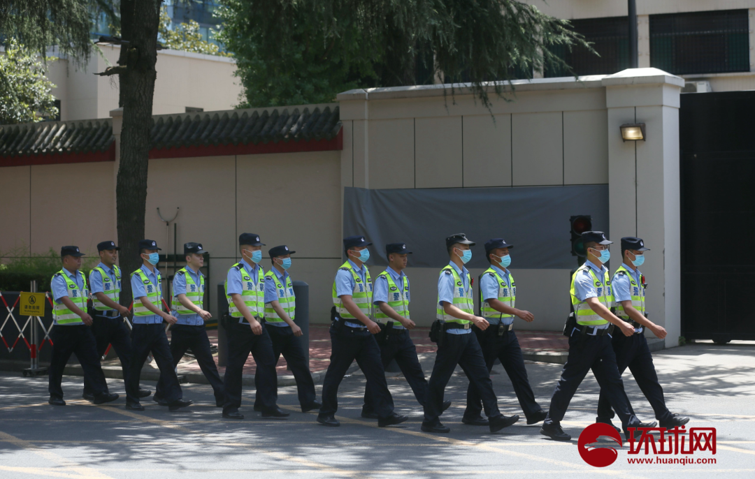  中方接管美驻成都总领事馆：相关标识已被遮盖（摄/环球时报-环球网 崔萌）