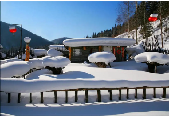 　雪乡风景图据牡丹江网信办