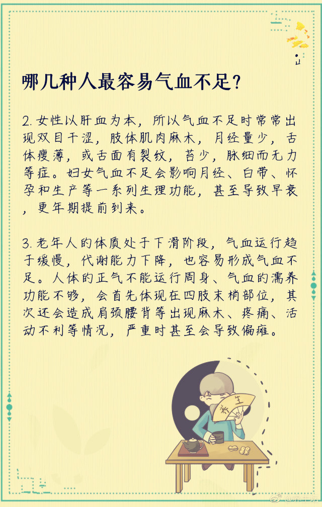 气血不足的6个表现，4招补回来，3类人群更易气血不足